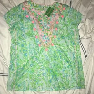 LILLY PULITZER NWT SEA BREEZE TUNIC XL